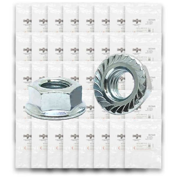 Inch Serrated Flange Flange Nuts Zinc Assortment 500